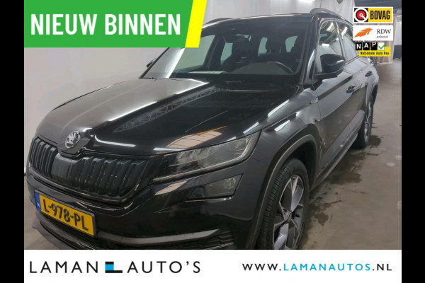 Škoda Kodiaq 1.5 TSI 150pk DSG Sportline Business Aut. | Black Edition Virtual Leder/Alcantara CarPlay Canton 19" Triglav LMV ECC Navi LED AC