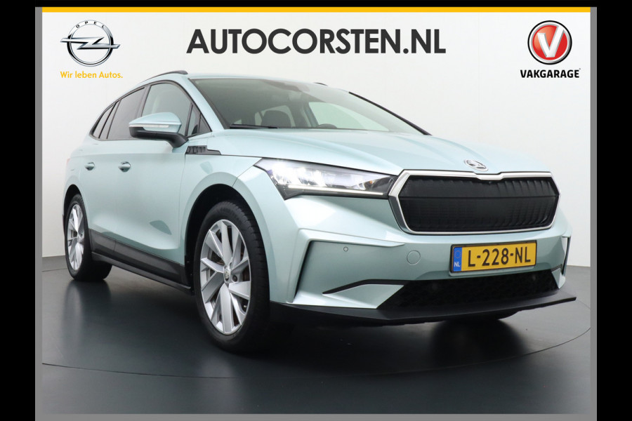 Škoda ENYAQ iV 60 180PK Memory Warmetpomp Stoel+Stuurverwarming Apple Carplay/Androd Auto Navi Ecc Adap.Cruise Control 360°Camera Pdc Lmv 20" L File assistent Dab Elek.Achterklep Keyless advanced Bluetooth Rijstrooksensor Connected services 1.000KG trekgewicht 1e Eigenaar Origineel Nederlandse Auto Nieuwprijs €47.965!