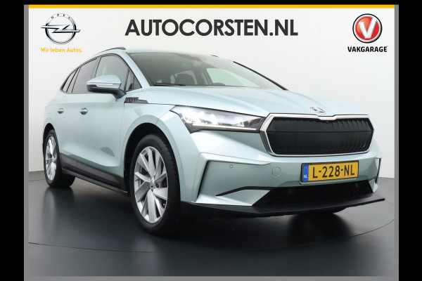 Škoda ENYAQ iV 60 180PK Memory Warmetpomp Stoel+Stuurverwarming Apple Carplay/Androd Auto Navi Ecc Adap.Cruise Control 360°Camera Pdc Lmv 20" L File assistent Dab Elek.Achterklep Keyless advanced Bluetooth Rijstrooksensor Connected services 1.000KG trekgewicht 1e Eigenaar Origineel Nederlandse Auto Nieuwprijs €47.965!