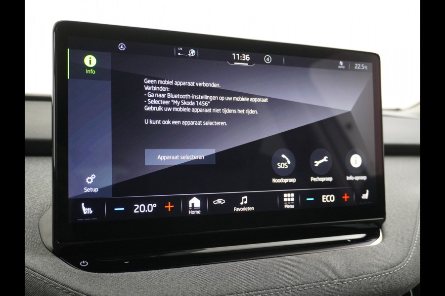 Škoda ENYAQ iV 60 180PK Memory Warmetpomp Stoel+Stuurverwarming Apple Carplay/Androd Auto Navi Ecc Adap.Cruise Control 360°Camera Pdc Lmv 20" L File assistent Dab Elek.Achterklep Keyless advanced Bluetooth Rijstrooksensor Connected services 1.000KG trekgewicht 1e Eigenaar Origineel Nederlandse Auto Nieuwprijs €47.965!