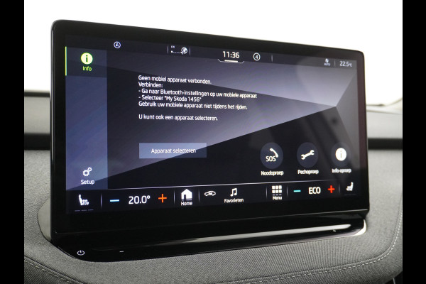 Škoda ENYAQ iV 60 180PK Memory Warmetpomp Stoel+Stuurverwarming Apple Carplay/Androd Auto Navi Ecc Adap.Cruise Control 360°Camera Pdc Lmv 20" L File assistent Dab Elek.Achterklep Keyless advanced Bluetooth Rijstrooksensor Connected services 1.000KG trekgewicht 1e Eigenaar Origineel Nederlandse Auto Nieuwprijs €47.965!