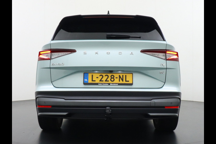 Škoda ENYAQ iV 60 180PK Memory Warmetpomp Stoel+Stuurverwarming Apple Carplay/Androd Auto Navi Ecc Adap.Cruise Control 360°Camera Pdc Lmv 20" L File assistent Dab Elek.Achterklep Keyless advanced Bluetooth Rijstrooksensor Connected services 1.000KG trekgewicht 1e Eigenaar Origineel Nederlandse Auto Nieuwprijs €47.965!