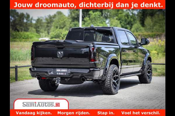 Dodge Ram 1500 GT EDITION | 5.7 V8 HEMI | VIRTUAL COCKPIT | HEAD-UP | ADAPTIVE CRUISE | 360 CAMERA | TRX PACK | Comfortabele Dubbele Cabine met Royale 5 Zitplaatsen | BPM vrij BPM vrij | Nu Leverbaar uit Voorraad | Voorraad Nr 2434