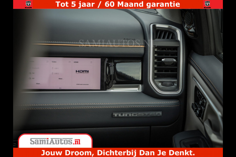 Dodge Ram 1500 Tungsten | De Meest Luxe Pick-Up op de Markt | 540 Pk 706 Nm | Exclusieve en Kracht | Comfortabele Dubbele Cabine met Royale 5 Zitplaatsen | BPM vrij | Nu Leverbaar uit Voorraad | Voorraad Nr 2321 - 8586