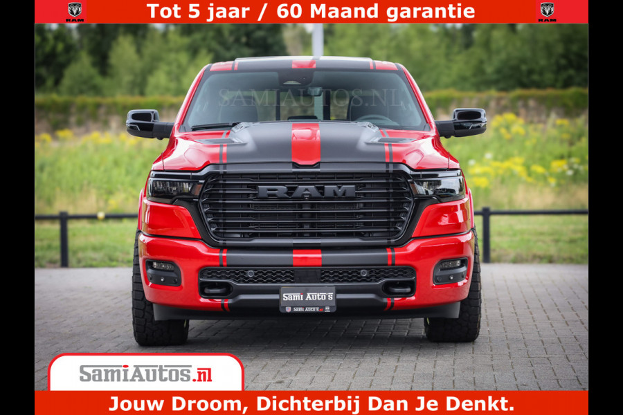 Dodge Ram 1500 Night Premium | RED DEVIL | Full Option | De Meest Luxe Pick-Up in zijn Klasse | Comfortabele Dubbele Cabine met Royale 5 Zitplaatsen | BPM vrij | Nu Leverbaar uit Voorraad | Voorraad Nr 2226 - 4993