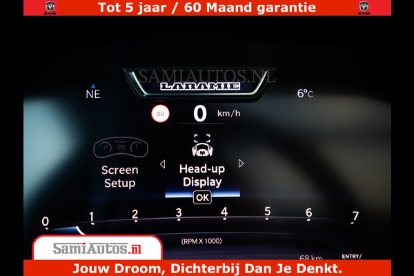 Dodge Ram 1500 Night Premium | RED DEVIL | Full Option | De Meest Luxe Pick-Up in zijn Klasse | Comfortabele Dubbele Cabine met Royale 5 Zitplaatsen | BPM vrij | Nu Leverbaar uit Voorraad | Voorraad Nr 2226 - 4993