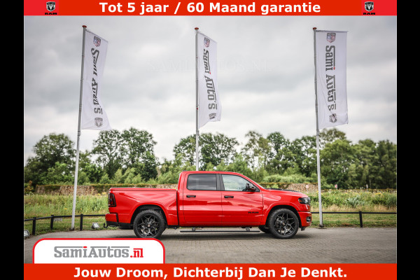 Dodge Ram 1500 Night Premium | RED DEVIL | Full Option | De Meest Luxe Pick-Up in zijn Klasse | Comfortabele Dubbele Cabine met Royale 5 Zitplaatsen | BPM vrij | Nu Leverbaar uit Voorraad | Voorraad Nr 2226 - 4993