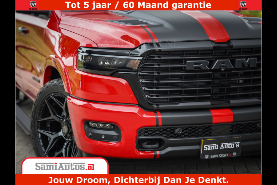 Dodge Ram 1500 Night Premium | RED DEVIL | Full Option | De Meest Luxe Pick-Up in zijn Klasse | Comfortabele Dubbele Cabine met Royale 5 Zitplaatsen | BPM vrij | Nu Leverbaar uit Voorraad | Voorraad Nr 2226 - 4993