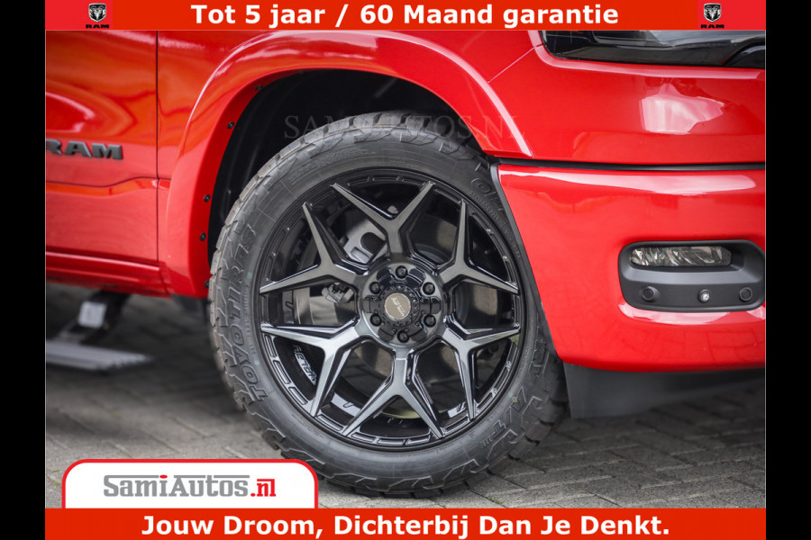 Dodge Ram 1500 Night Premium | RED DEVIL | Full Option | De Meest Luxe Pick-Up in zijn Klasse | Comfortabele Dubbele Cabine met Royale 5 Zitplaatsen | BPM vrij | Nu Leverbaar uit Voorraad | Voorraad Nr 2226 - 4993
