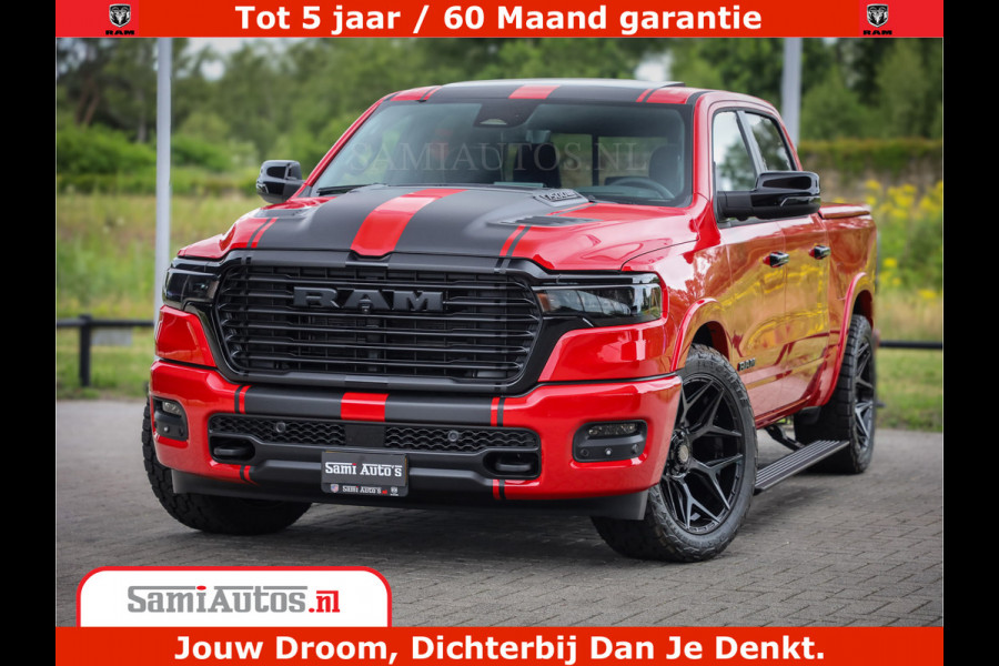Dodge Ram 1500 Night Premium | RED DEVIL | Full Option | De Meest Luxe Pick-Up in zijn Klasse | Comfortabele Dubbele Cabine met Royale 5 Zitplaatsen | BPM vrij | Nu Leverbaar uit Voorraad | Voorraad Nr 2226 - 4993