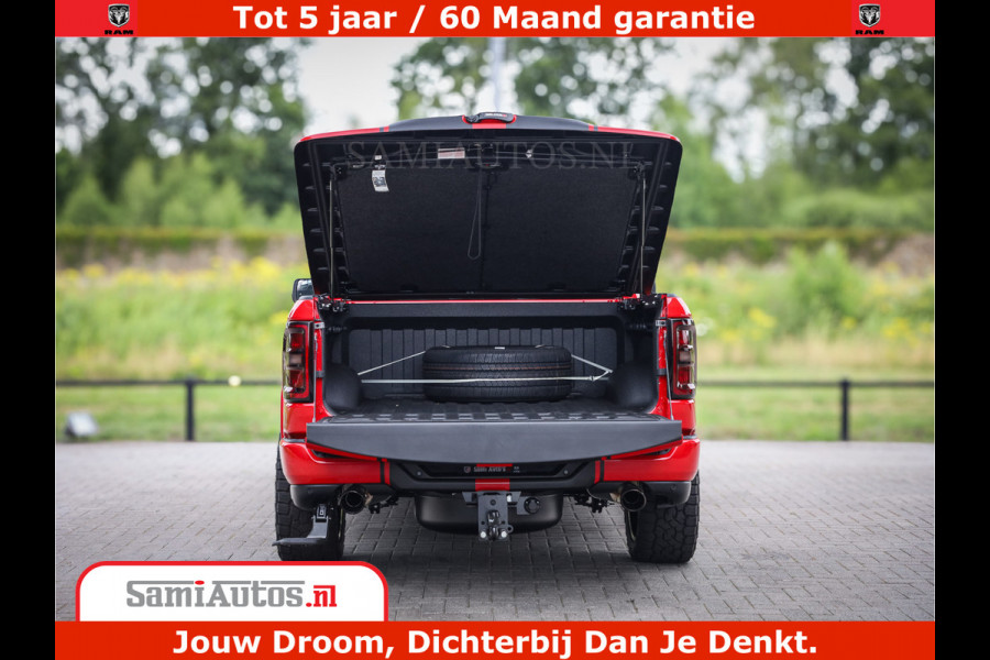 Dodge Ram 1500 Night Premium | RED DEVIL | Full Option | De Meest Luxe Pick-Up in zijn Klasse | Comfortabele Dubbele Cabine met Royale 5 Zitplaatsen | BPM vrij | Nu Leverbaar uit Voorraad | Voorraad Nr 2226 - 4993