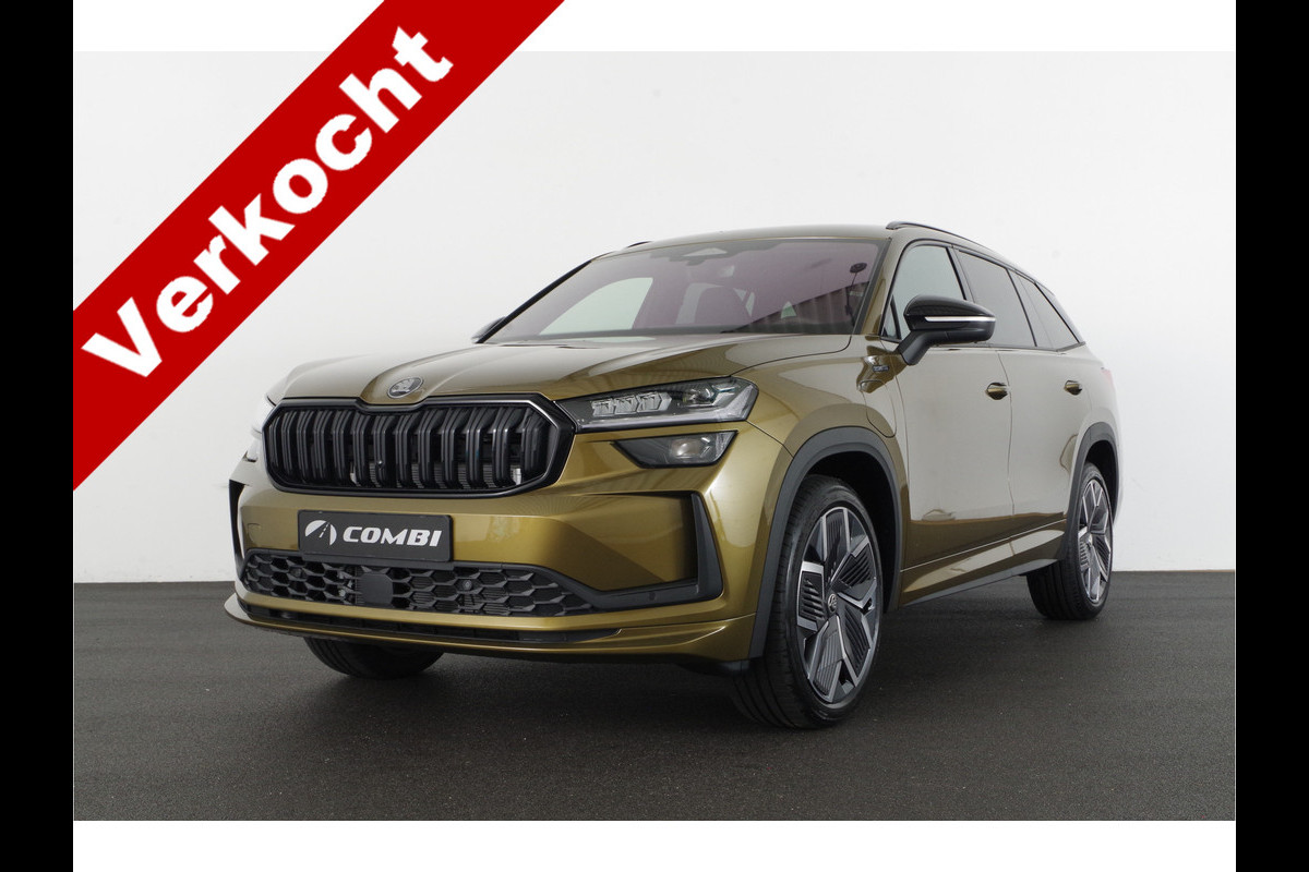 Škoda Kodiaq 1.5 TSI PHEV Sportline Business > Trekhaak | 20 inch | Winter-pakket | Bronx Gold Metallic Lease ook mogelijk! Škoda Kodiaq 1.5 TSI PHEV Sportline Business > Trekhaak | 20 inch | Winter-pakket | Bronx Gold Metallic Lease ook mogelijk!