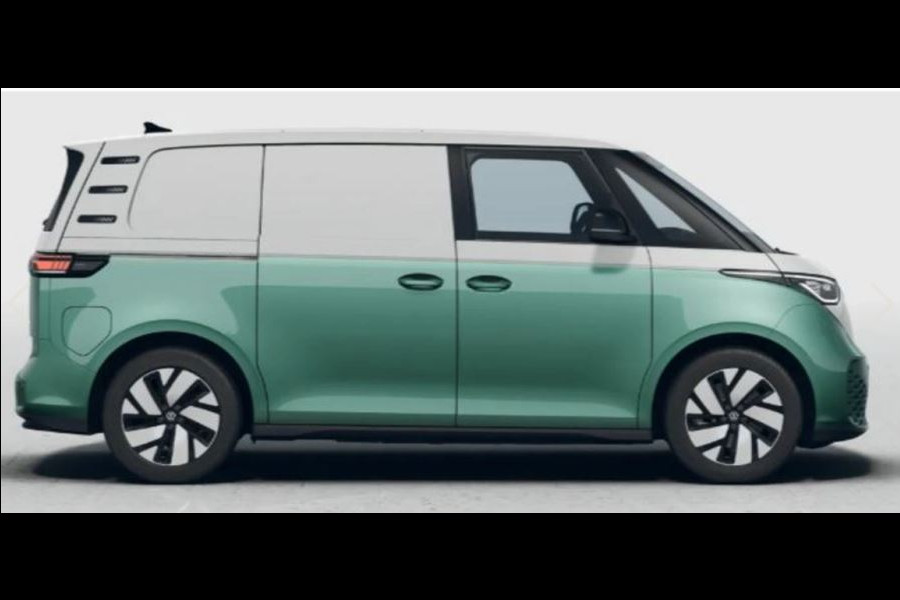 Volkswagen ID. Buzz Cargo Anniversary Edition 79 kWh 210kW 286PK Two Tone Wit/Mintgroen wordt verwacht