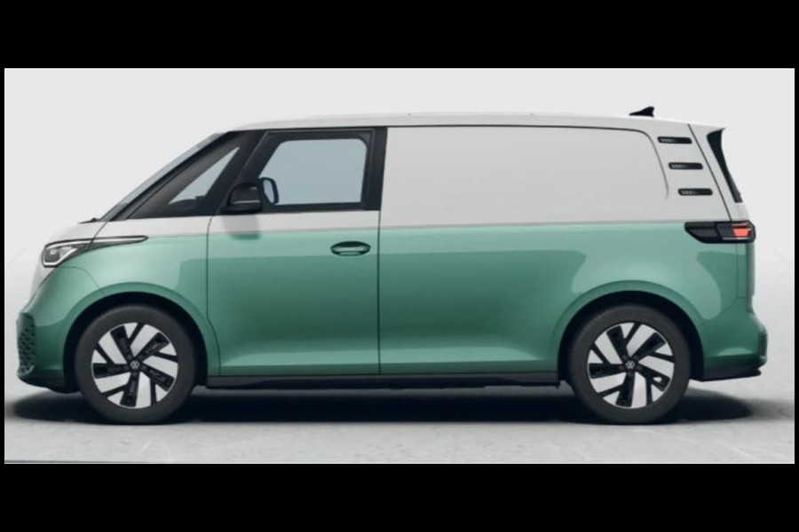 Volkswagen ID. Buzz Cargo Anniversary Edition 79 kWh 210kW 286PK Two Tone Wit/Mintgroen wordt verwacht