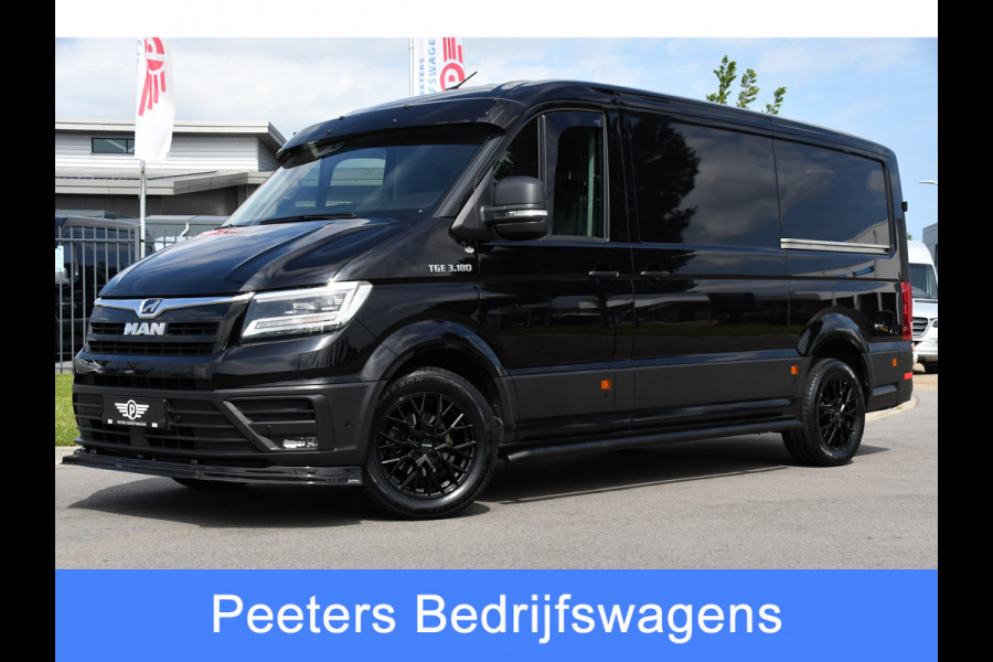 MAN TGE 3.180 35 2.0 L3H2 Black Edition Full Options! Adaptieve Cruise, Camera, Carplay, Clima, 177pk, LED, 2 x Schuifdeur, Automaat, Uniek!