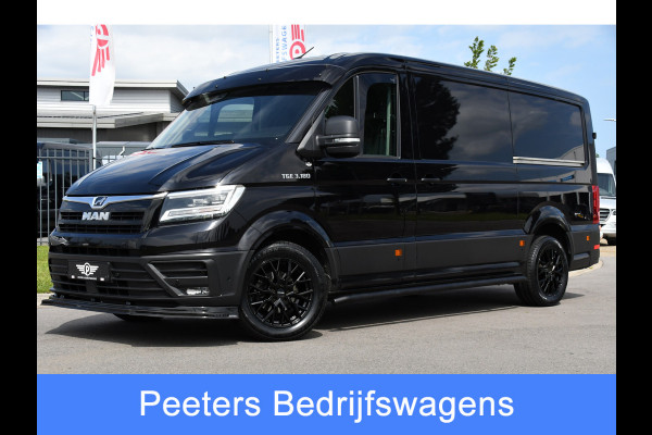 MAN TGE 3.180 35 2.0 L3H2 Black Edition Full Options! Adaptieve Cruise, Camera, Carplay, Clima, 177pk, LED, 2 x Schuifdeur, Automaat, Uniek!