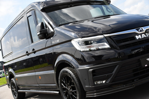 MAN TGE 3.180 35 2.0 L3H2 Black Edition Full Options! Adaptieve Cruise, Camera, Carplay, Clima, 177pk, LED, 2 x Schuifdeur, Automaat, Uniek!