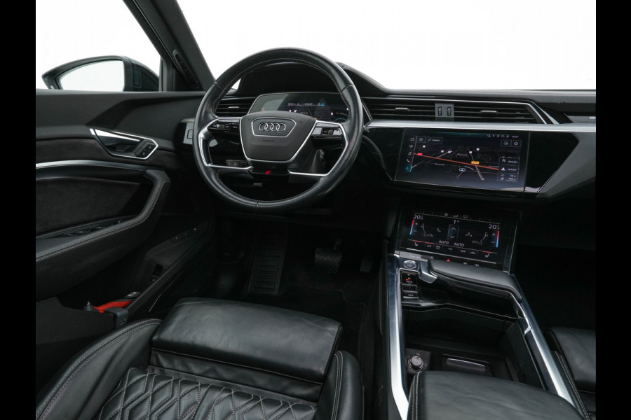 Audi e-tron 55 Quattro Advanced 95 kWh [ 3-Fase ] (INCL-BTW) Aut.*PANO | DESIGN-LEATHER | FULL-LED | BANG&OLUFSEN-AUDIO | ADAPTIVE-CRUISE | MEMORY-PACK | BLIND-SPOT | TOP-VIEW | KEYLESS | HEATED-SPORTSEATS | TOWBAR | 21''ALU*