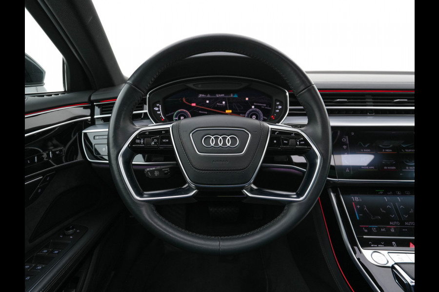Audi A8 60 TFSI-E Quattro Lang Pro Line Plus (INCL-BTW) *PANO | LUXURY-LEATHER | MATRIX-LED | ADAPTIVE-CRUISE | BLIND-SPOT | SOFT-CLOSE | BANG&OLUFSEN | TOP-VIEW | MEMORY-PACK | MASSAGE | KEYLESS | DIGI-COCKPIT | NAVI-FULLMAP | 20''ALU