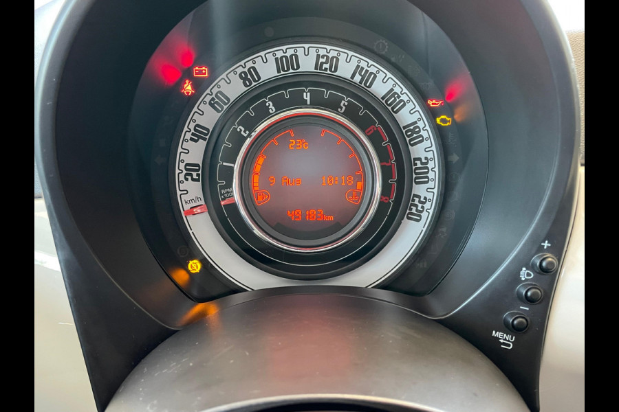Fiat 500C 1.2 Popstar Cabrio | 15" Alu Velgen | USB/Aux aansluiting | Stuurwielbediening Alarm systeem