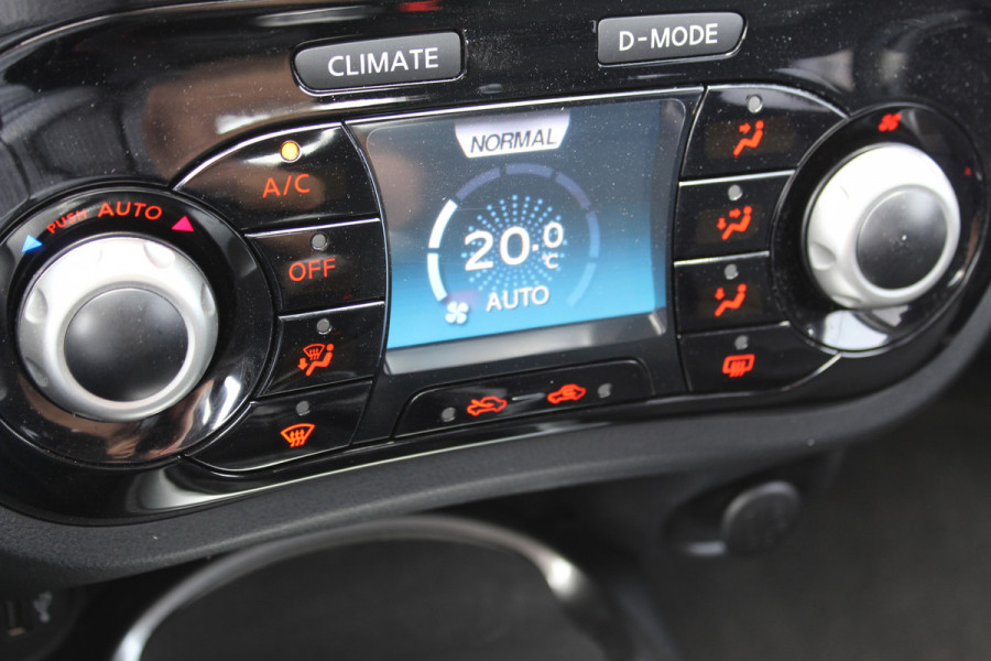 Nissan Juke 1.2-116pk DIG-T S/S Acenta. Zeer nette en goed onderhouden hoogzitter ! Autm. airco, camera, trekhaak, LM wielen, airco, cruise control, navigatie, telefoonvoorb., All season banden, privacy glass etc