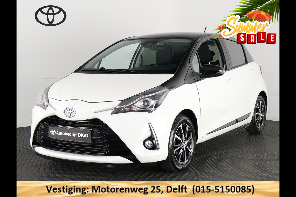 Toyota Yaris 1.5 HYBRID DESIGN SPORT BI-TONE AUTOMAAT CLOUD NAVIGATIE. BIJNA 2020.CAMERA. GARANTIE TOT 2030 Toyota Yaris 1.5 HYBRID DESIGN SPORT BI-TONE AUTOMAAT CLOUD NAVIGATIE. BIJNA 2020.CAMERA. GARANTIE TOT 2030