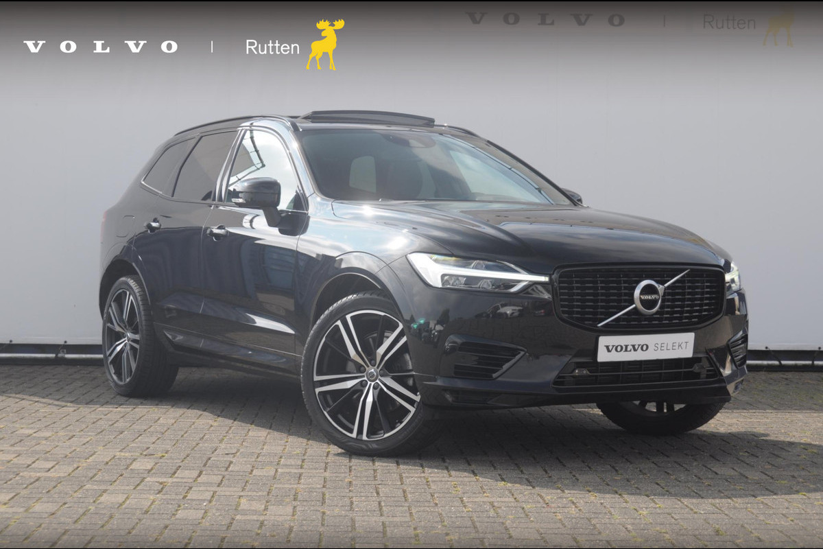 Volvo XC60 T6 340PK Automaat Recharge AWD R-Design / Cruise control / Harman Kardon Audio / Elektrische achterklep / Apple carplay / parkeersensoren met camera / Elektrische stoelen / Panoramadak / Sportstoelen / Stoel - en stuurwielverwarming / Keyless entry