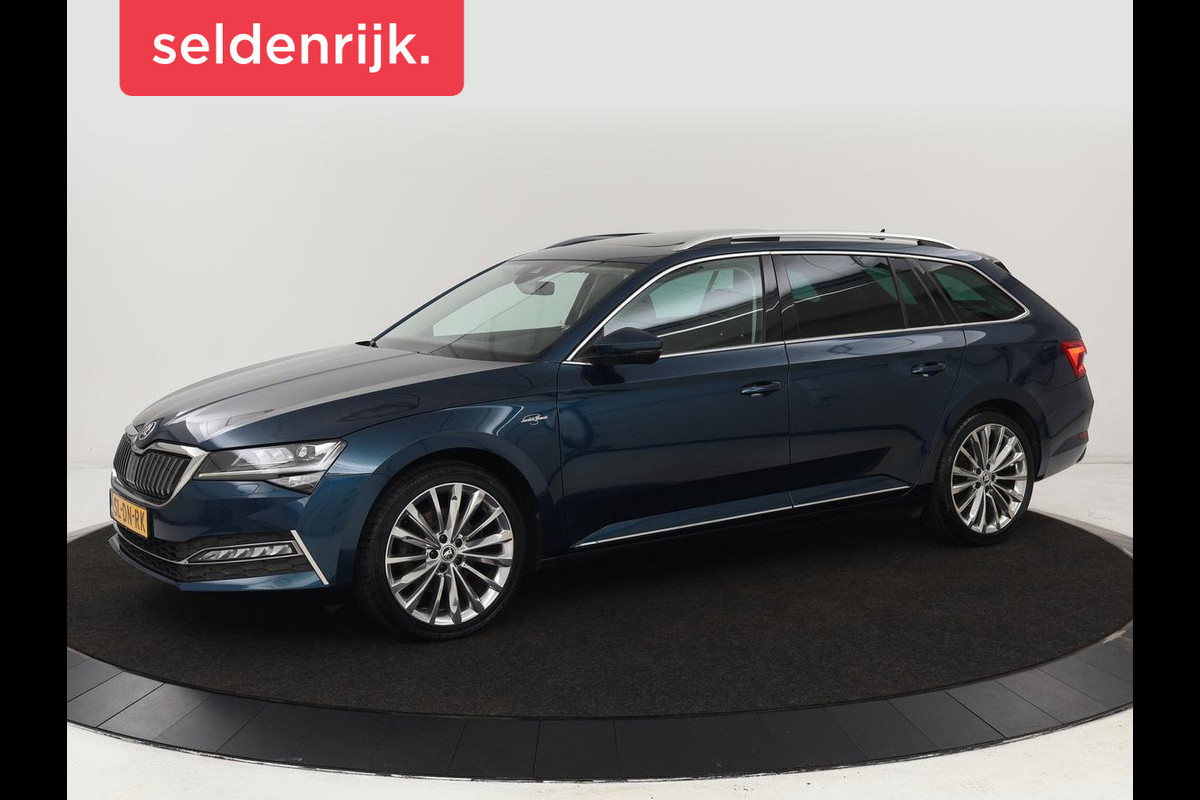 Škoda Superb 1.4 TSI iV Laurin & Klement | Panoramadak | Stoelventilatie | Leder | Camera | Trekhaak | Massage | Adaptive cruise | Virtual Cockpit | Canton Sound | Carplay | 19'' lichtmetalen velgen | PHEV