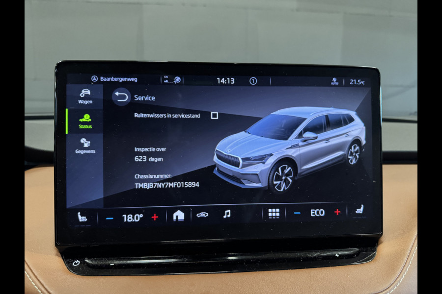 Škoda ENYAQ iV 60 | Pano | Leder | Memory | Sfeerverlichting | Camera | Stoel/stuurverwarming | Adaptive cruise | Carplay