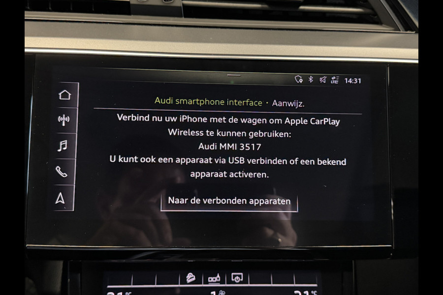 Audi e-tron e-tron 50 quattro Launch edition plus 71 kWh | SoH 88% | Camera | Panoramadak | Leder | Afn. trekhaak | Adaptive cruise | Stoelverwarming | Navi | Carplay