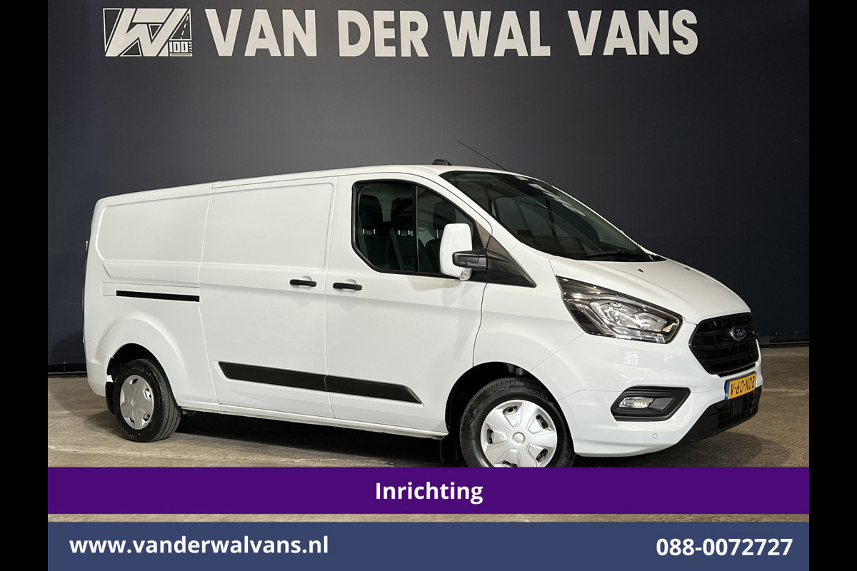 Ford Transit Custom 2.0 TDCI L2H1 Inrichting Euro6 Airco | Navigatie | Camera | LED | Cruisecontrol Parkeersensoren, Verwarmde voorruit, Stoelverwarming, Bijrijdersbank, 2800kg trekvermogen