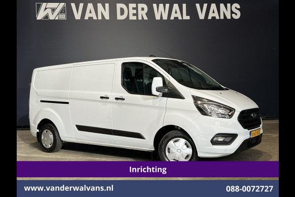 Ford Transit Custom 2.0 TDCI L2H1 Inrichting Euro6 Airco | Navigatie | Camera | LED | Cruisecontrol Parkeersensoren, Verwarmde voorruit, Stoelverwarming, Bijrijdersbank, 2800kg trekvermogen