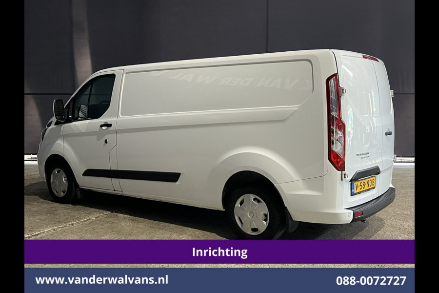 Ford Transit Custom 2.0 TDCI L2H1 Inrichting Euro6 Airco | Navigatie | Camera | LED | Cruisecontrol | Android Auto Parkeersensoren, Verwarmde voorruit, Stoelverwarming, Bijrijdersbank, 2800kg trekvermogen