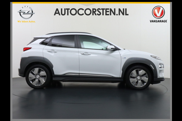 Hyundai Kona EV 64kWh 204pk Premium Leer Head-Up Display Apple Carplay Android Navi Camera Elektr.Stoelen+Verwarmd Adaptive Cruise/Stop&Go Ze Pdc Subwoofer Bluetooth Dodehoek detector Privacy Glas Rijstrooksensor