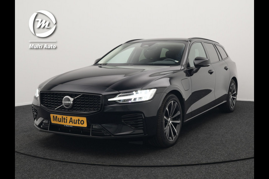 Volvo V60 T6 Plus Dark AWD Plug In Hybrid 340pk Dealer O.H PHEV | Trekhaak Af Fabriek | Adaptive Cruise | Camera | Lederen Sportstoelen Memory & Verwarmd | Google Assistant & Maps | Apple Carplay | Pilot Assist | Blis | Virtual | Navigatie | DAB |