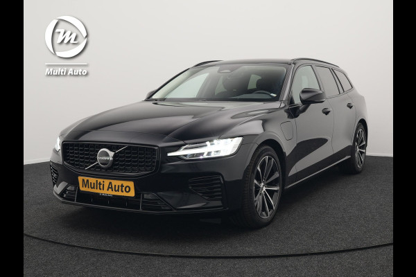 Volvo V60 T6 Plus Dark AWD Plug In Hybrid 340pk Dealer O.H PHEV | Trekhaak Af Fabriek | Adaptive Cruise | Camera | Lederen Sportstoelen Memory & Verwarmd | Google Assistant & Maps | Apple Carplay | Pilot Assist | Blis | Virtual | Navigatie | DAB |