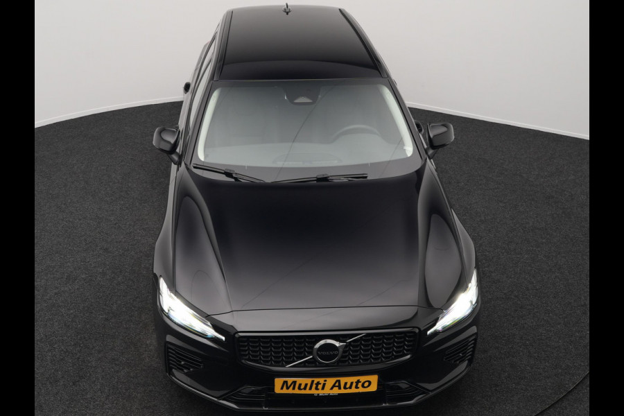 Volvo V60 T6 Plus Dark AWD Plug In Hybrid 340pk Dealer O.H PHEV | Trekhaak Af Fabriek | Adaptive Cruise | Camera | Lederen Sportstoelen Memory & Verwarmd | Google Assistant & Maps | Apple Carplay | Pilot Assist | Blis | Virtual | Navigatie | DAB |