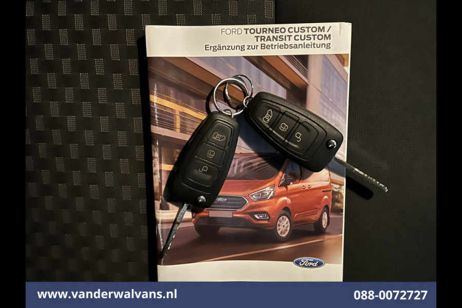 Ford Transit Custom 2.0 TDCI 131pk L2H1 Euro6 Airco | 2800kg Trekhaak | Apple Carplay | LED | Cruisecontrol Android Auto, Verwarmde voorruit, Stoelverwarming, Parkeersensoren, Bijrijdersbank