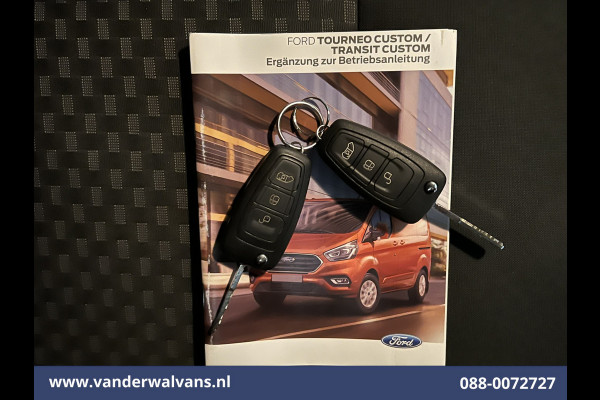 Ford Transit Custom 2.0 TDCI 131pk L2H1 Euro6 Airco | 2800kg Trekhaak | Apple Carplay | LED | Cruisecontrol Android Auto, Verwarmde voorruit, Stoelverwarming, Parkeersensoren, Bijrijdersbank
