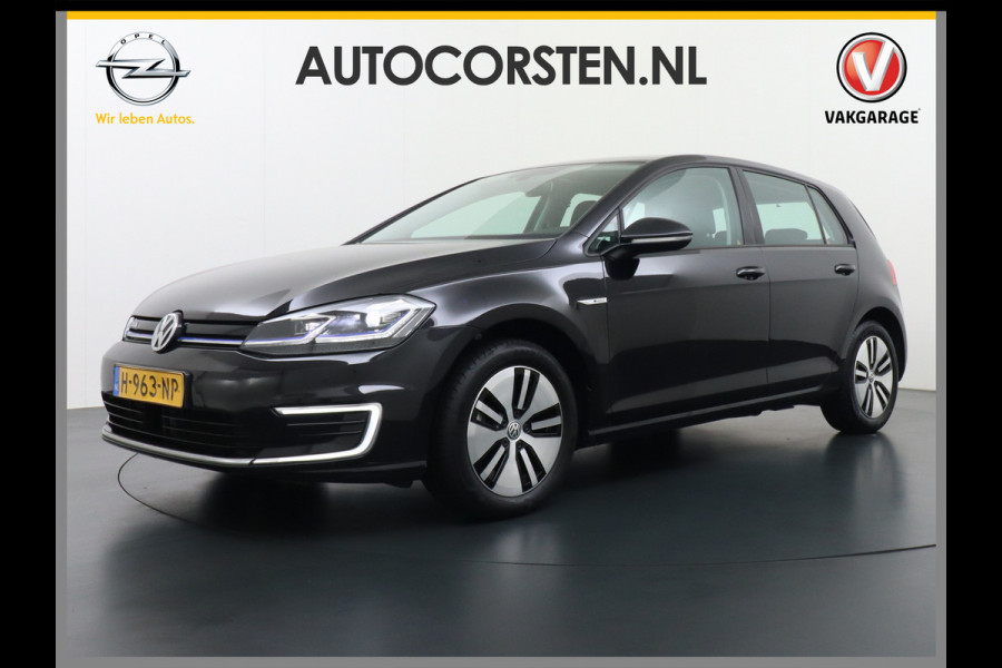 Volkswagen e-Golf E-DITION AUT. Adaptive Cruise Apple Carplay Android Navi Climatronic Pdc Led Regen-Lichtsensor 36kWh Bluetooth Car-Net App-Connect Licht-/regensensor App-Connect 1e Eigenaar, 8 jaar of 160.000 kilometer garantie op de hoogvoltaccu vanaf nieuw