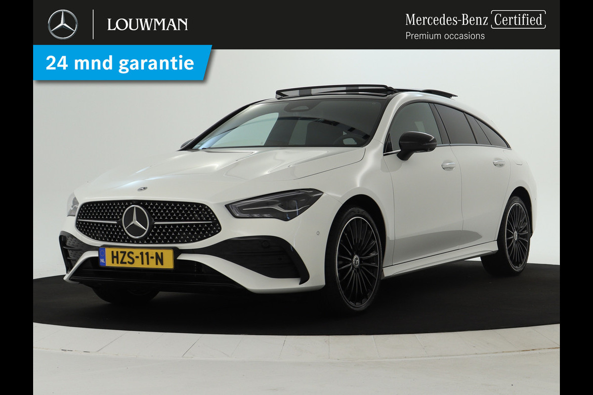 Mercedes-Benz CLA-Klasse Shooting Brake 250 e AMG Line | Edition AMG Line | Panorama Schuif-Kanteldak | 19 Inch AMG Velgen | AC en DC laden | Stuur en Stoelverwarming | Inclusief 24 maanden MB Certified garantie voor Europa. Mercedes-Benz CLA-Klasse Shooting Brake 250 e AMG Line | Edition AMG Line | Panorama Schuif-Kanteldak | 19 Inch AMG Velgen | AC en DC laden | Stuur en Stoelverwarming | Inclusief 24 maanden MB Certified garantie voor Europa.