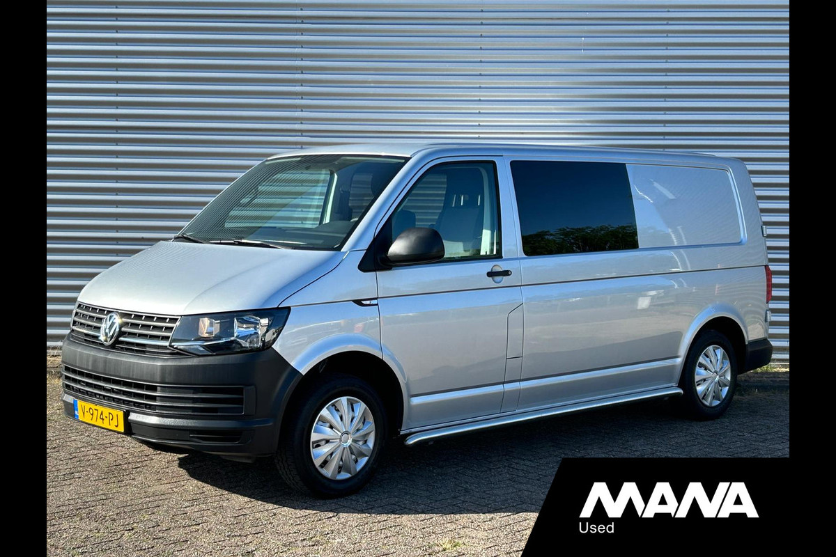 Volkswagen Transporter 2.0TDI L2H1 DC 5 Zits Trekhaak Airco Cruise control Sidebars