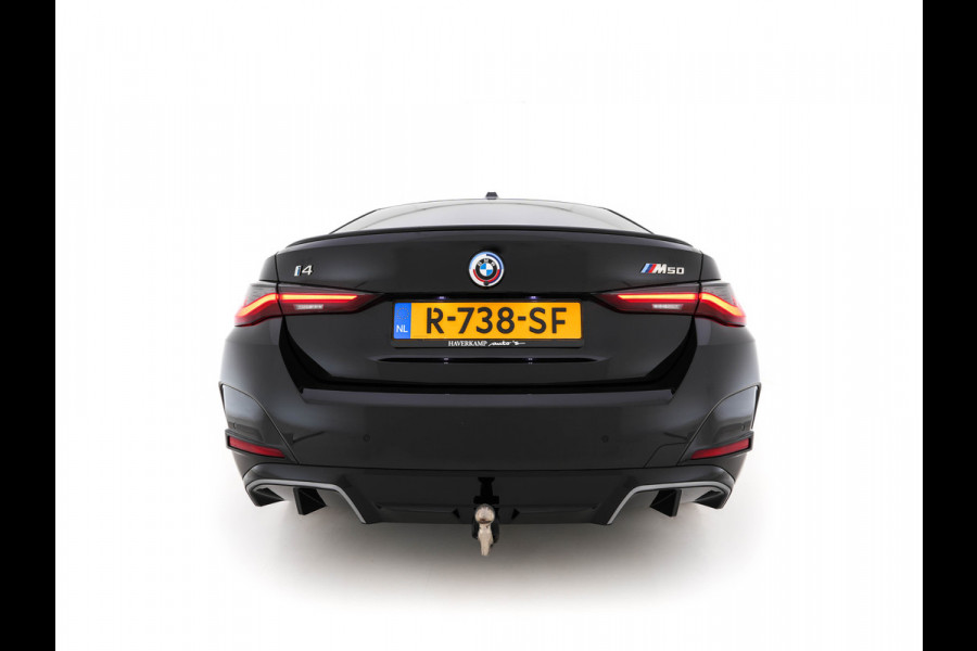 BMW i4 M50 High Executive 84 kWh M-Sportpack [ 3-Fase ] (INCL.BTW) Aut. *HEAD-UP | LUXURY-LEATHER | LASER-LIGHT | ADAPTIVE-CRUISE | HARMAN/KARDON | TOP-VIEW | SPORTSEATS | BLIND-SPOT | WIDE-SCREEN | KEYLESS | DAB+ | NAVI-FULLMAP | 19''ALU | TOWBAR
