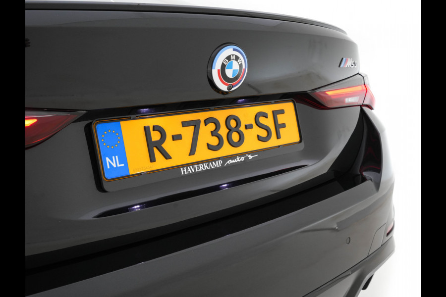 BMW i4 M50 High Executive 84 kWh M-Sportpack [ 3-Fase ] (INCL.BTW) Aut. *HEAD-UP | LUXURY-LEATHER | LASER-LIGHT | ADAPTIVE-CRUISE | HARMAN/KARDON | TOP-VIEW | SPORTSEATS | BLIND-SPOT | WIDE-SCREEN | KEYLESS | DAB+ | NAVI-FULLMAP | 19''ALU | TOWBAR