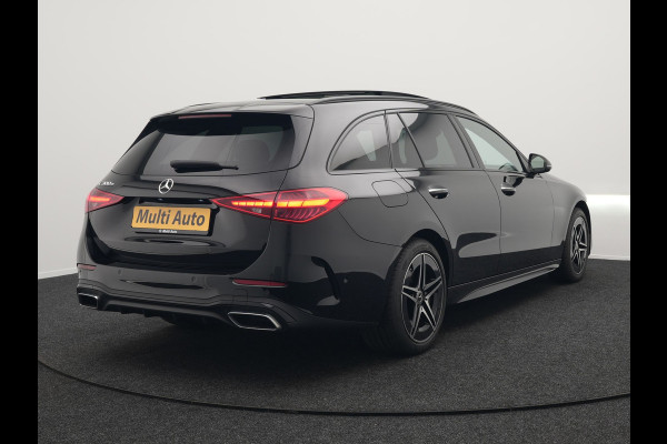 Mercedes-Benz C-Klasse Estate 300 e AMG Line Plug In Hybrid 320pk Dealer O.H NIEUW MODEL PHEV | Panodak | 360 Camera | Adaptive Cruise | Lederen Sportstoelen Massage & Memory | Sfeerverlichting | Keyless | Navigatie | Virtual | DAB |
