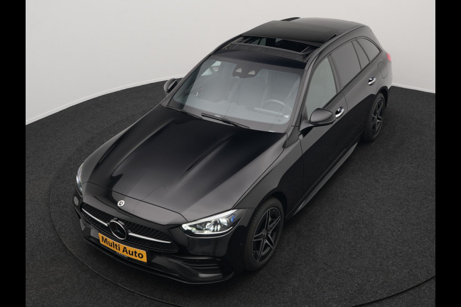 Mercedes-Benz C-Klasse Estate 300 e AMG Line Plug In Hybrid 320pk Dealer O.H NIEUW MODEL PHEV | Panodak | 360 Camera | Adaptive Cruise | Lederen Sportstoelen Massage & Memory | Sfeerverlichting | Keyless | Navigatie | Virtual | DAB |