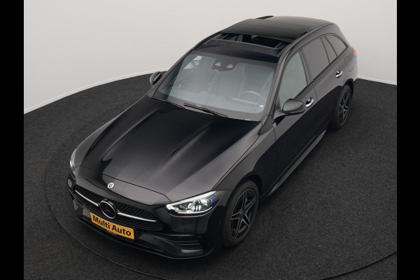 Mercedes-Benz C-Klasse Estate 300 e AMG Line Plug In Hybrid 320pk Dealer O.H NIEUW MODEL PHEV | Panodak | 360 Camera | Adaptive Cruise | Lederen Sportstoelen Massage & Memory | Sfeerverlichting | Keyless | Navigatie | Virtual | DAB |