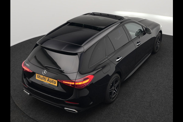Mercedes-Benz C-Klasse Estate 300 e AMG Line Plug In Hybrid 320pk Dealer O.H NIEUW MODEL PHEV | Panodak | 360 Camera | Adaptive Cruise | Lederen Sportstoelen Massage & Memory | Sfeerverlichting | Keyless | Navigatie | Virtual | DAB |