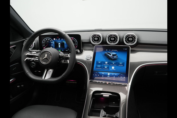 Mercedes-Benz C-Klasse Estate 300 e AMG Line Plug In Hybrid 320pk Dealer O.H NIEUW MODEL PHEV | Panodak | 360 Camera | Adaptive Cruise | Lederen Sportstoelen Massage & Memory | Sfeerverlichting | Keyless | Navigatie | Virtual | DAB |