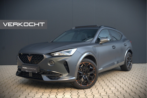 CUPRA Formentor 1.4 e-Hybrid VZ Copper Edition | Mat Grijs | Panoramadak | Memory Seat | Kuipstoelen | 360 Camera | Keyless | Stoelverwarming | Stuurverwarming | Sportstuur | Adaptive Cruise Control | Ambiance Verlichting | Dodehoekdetect